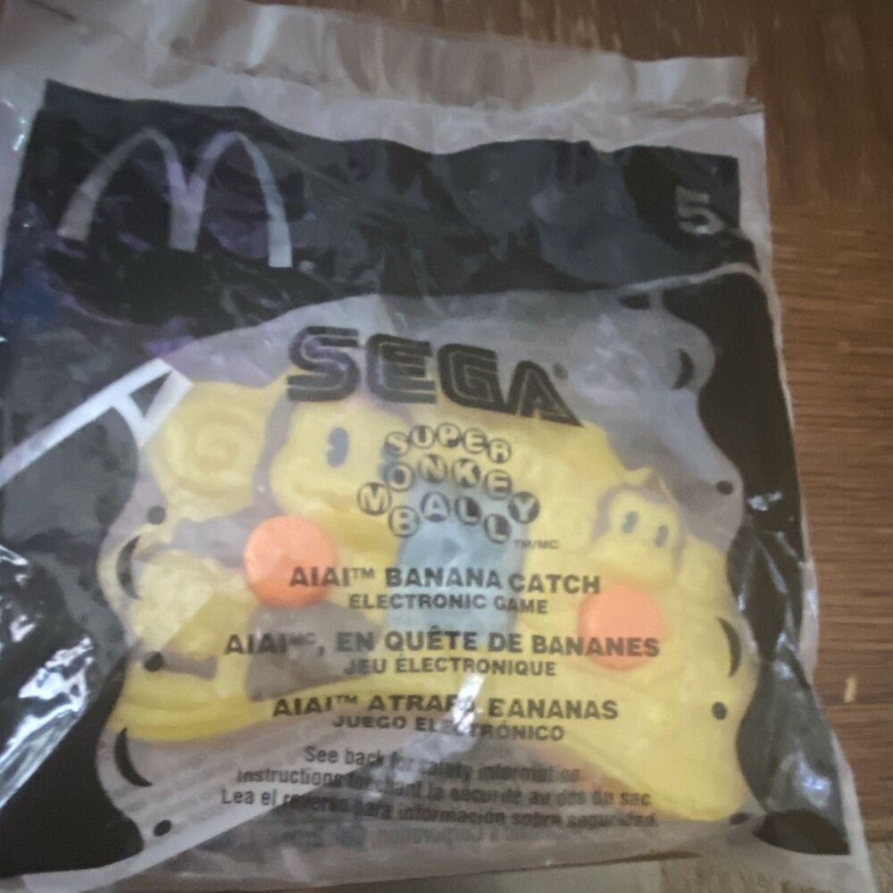 McDonald's SEGA #5- Super Monkey Ball AiAi Banana Catch Game Toy (2003) Vintage